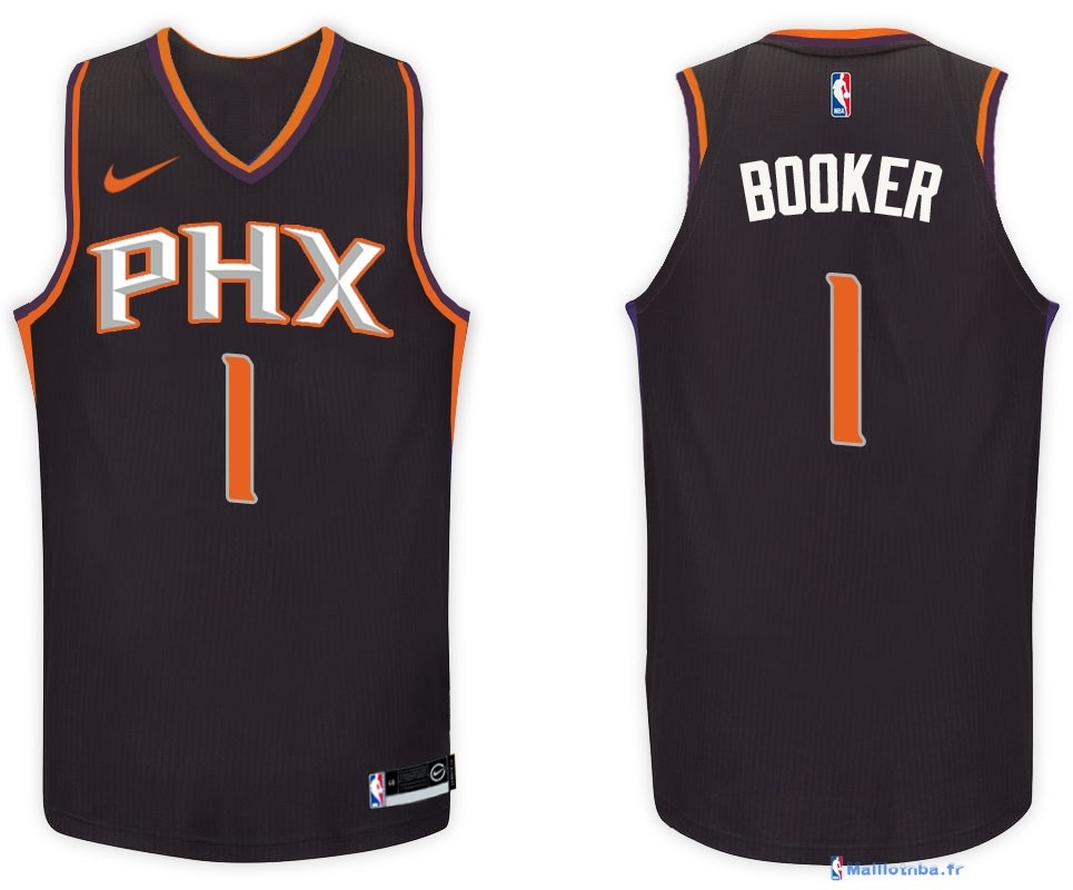 Maillot Nba Pas Cher Phoenix Suns Devin Booker 1 Noir Statement 2017 18 