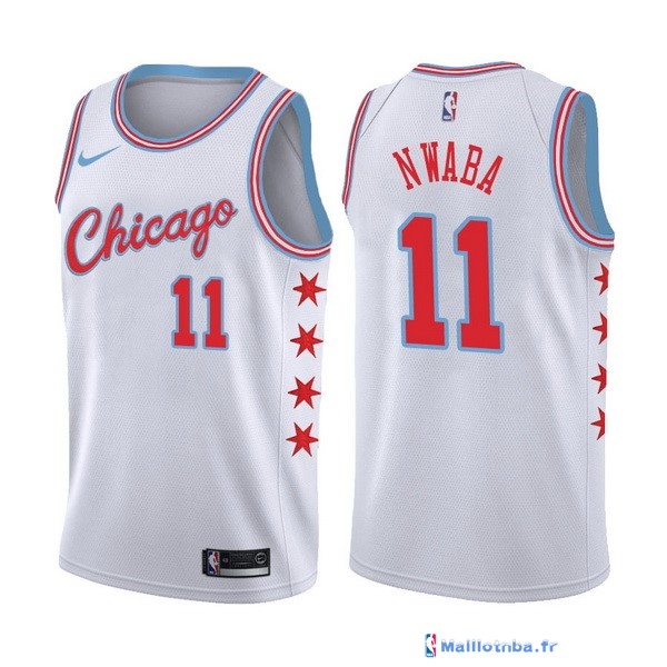 Maillot NBA Pas Cher Chicago Bulls David Nwaba 11 Nike Blanc Ville 2017 ...