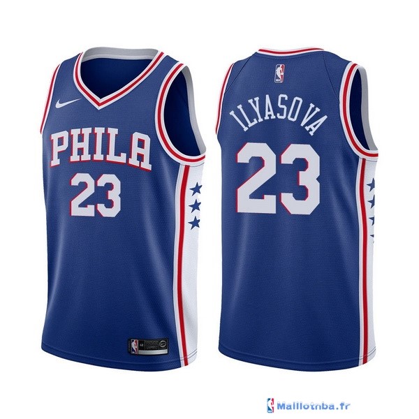 Maillot NBA Pas Cher Philadelphia Sixers Justin Anderson 23 Bleu Icon ...