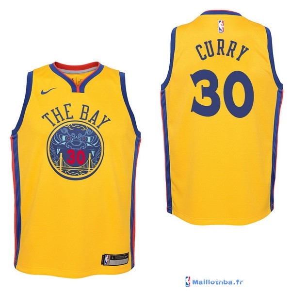 Maillot NBA Pas Cher Golden State Warriors Junior Stephen Curry 30 Nike ...