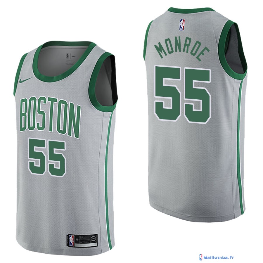 Maillot NBA Pas Cher Boston Celtics Greg Monroe 55 Nike Gris Ville 2017 ...